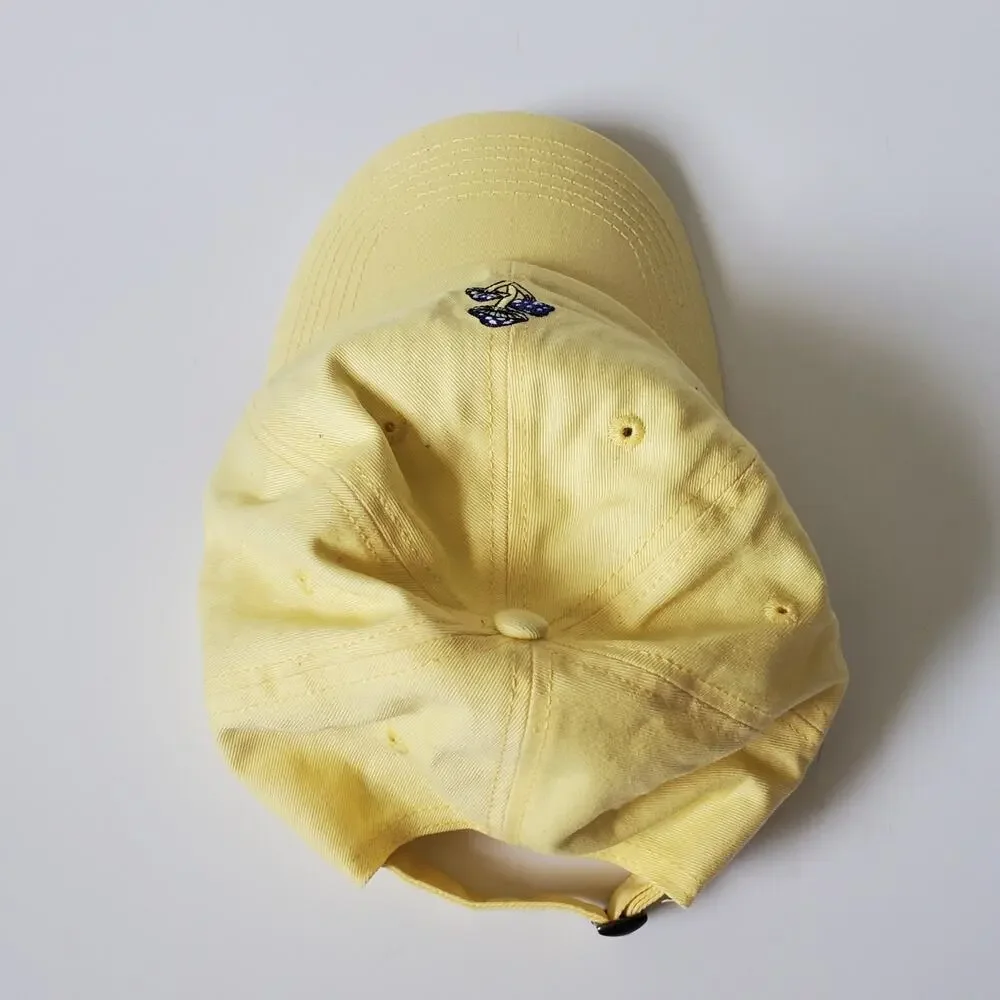 Huffer Embroidered Shrooms Ace Cap Medium Yellow Hippie‎ Summer Outdoor